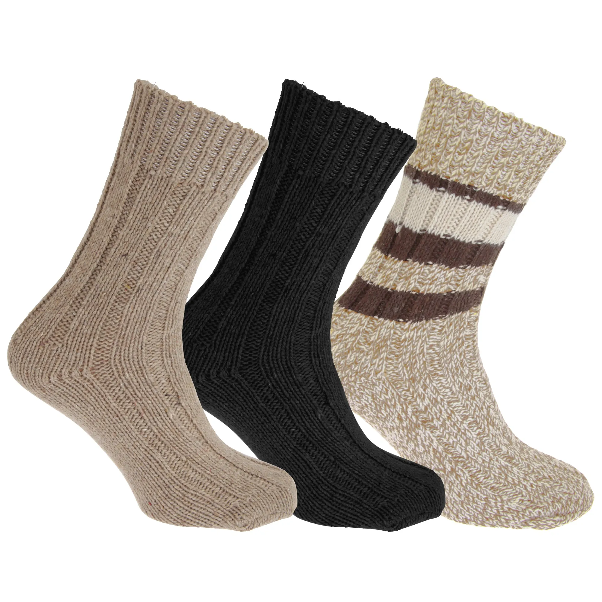 Floso Unisex Adults Wool Rich Socks (3 Pairs)