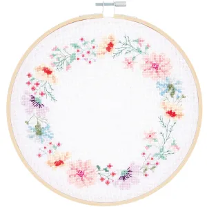 Flower Wreath Counted Cross Stitch Kit