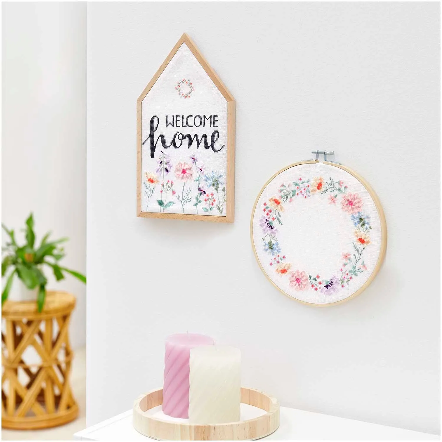 Flower Wreath Counted Cross Stitch Kit
