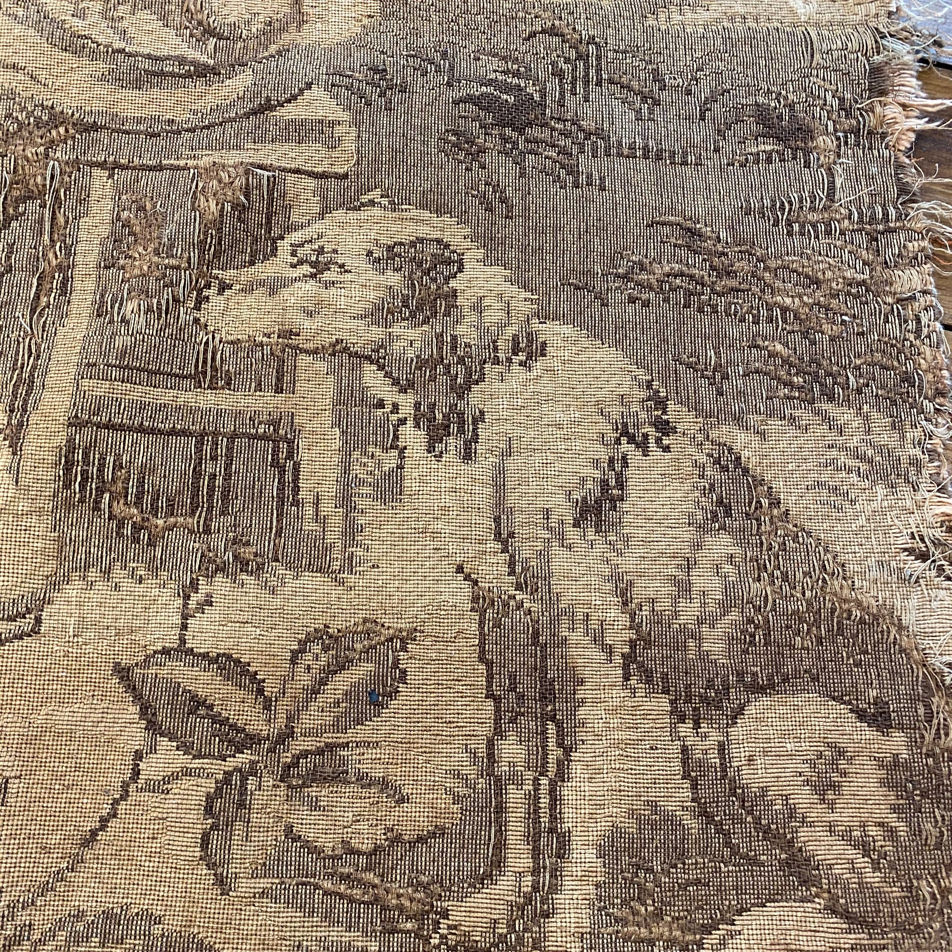 French embroidered tapestry panel