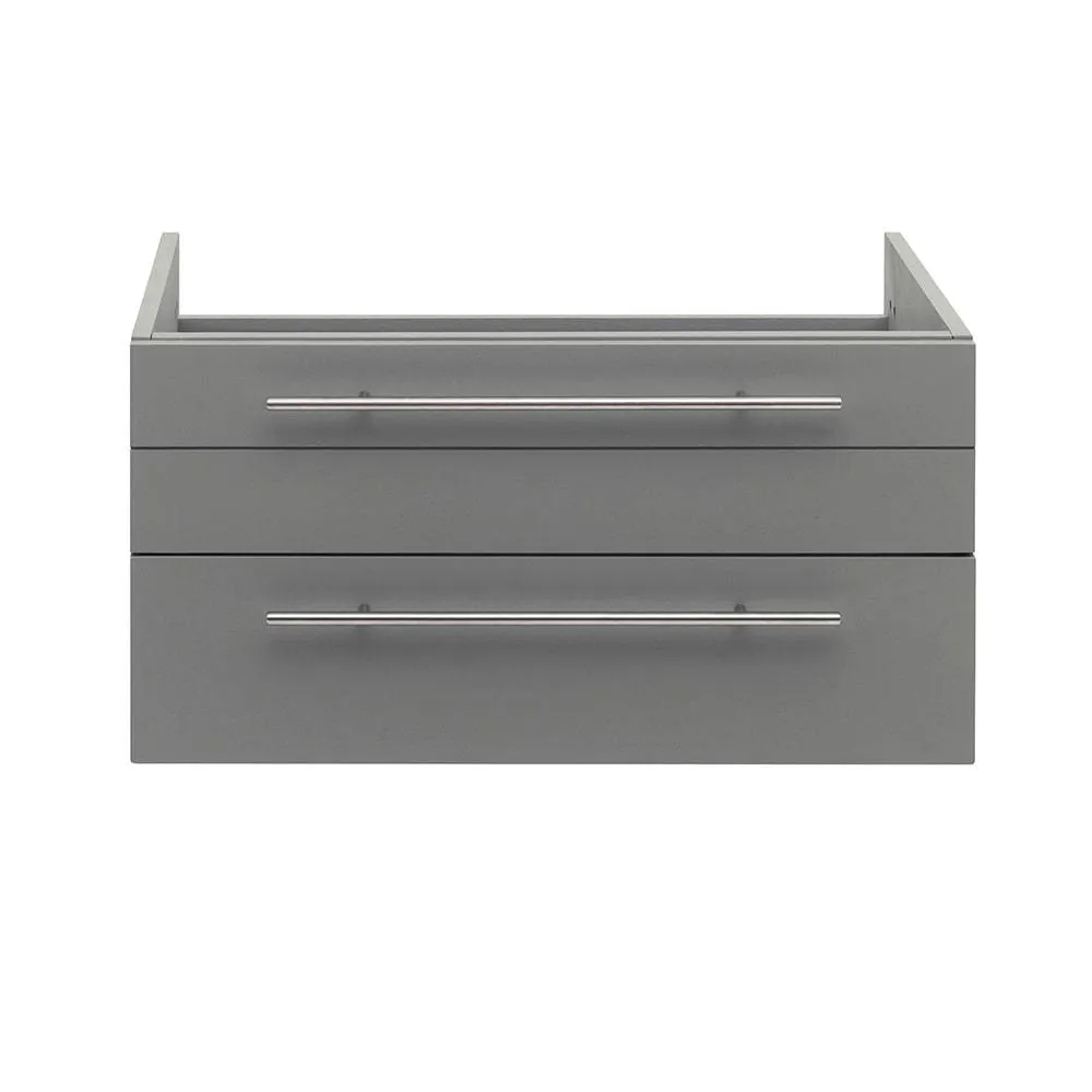 Fresca FCB6130GR-UNS Lucera 30" Gray Wall Hung Undermount Sink Modern Bathroom Cabinet