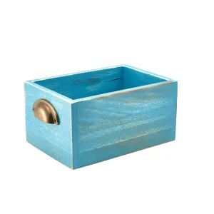 GenWare Blue Wash Acacia Wood Display Drawer 21.5 x 15 x 11cm - Pack 1