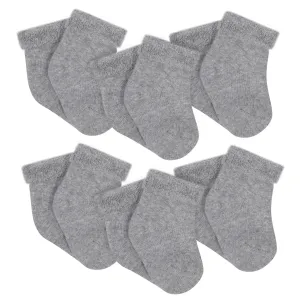 Gerber® 6-Pack Baby Neutral Gray Wiggle Proof Bootie Socks