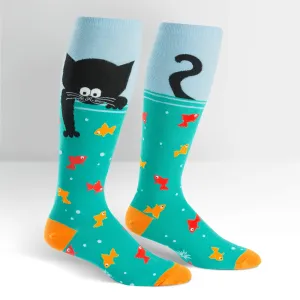 Gone Fishin Stetch Knee High Socks