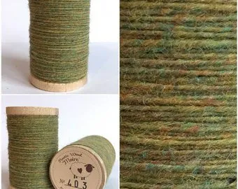 GRASSHOPPER Hand Dyed YARD Wool Fabric for Primitive Wool Applique and Rug Hooking