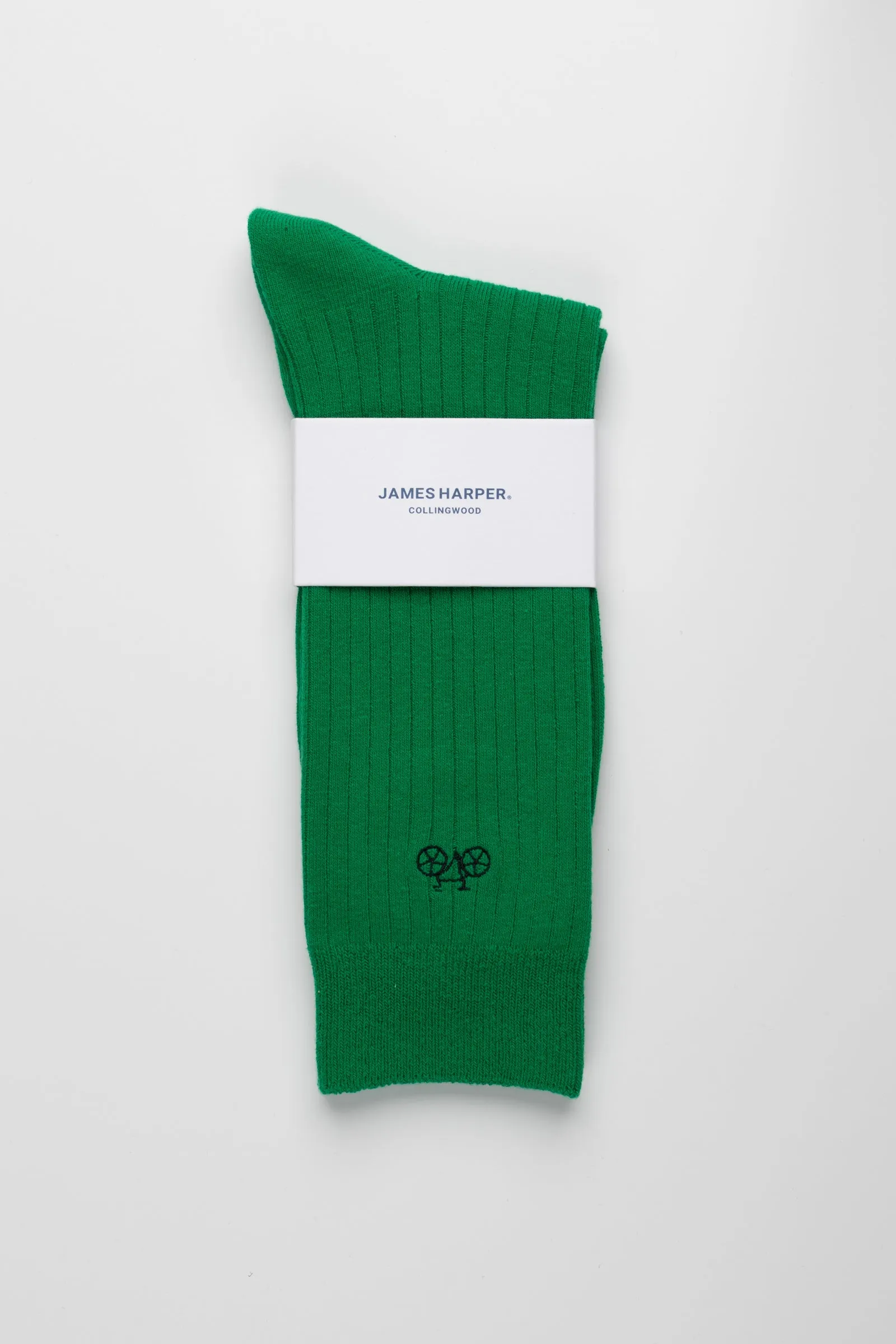 Green Rib Socks