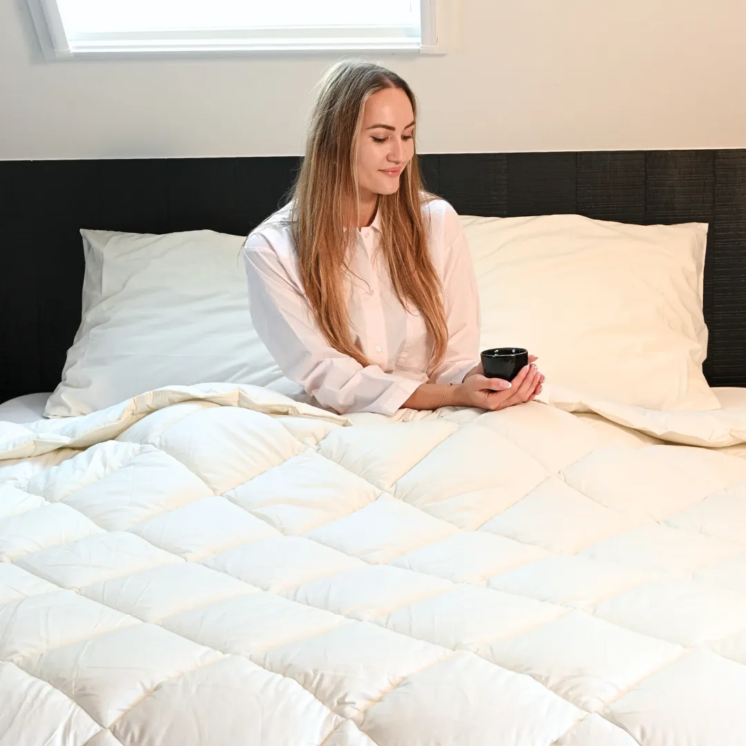 HappyDuvet Premium -Off White - All-Season Duvet - Percale Cotton