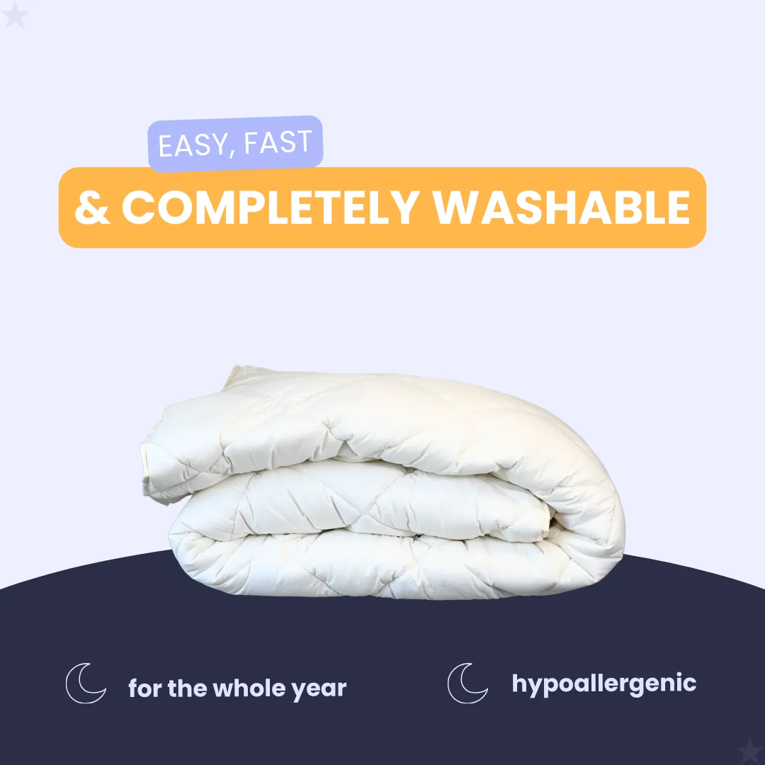 HappyDuvet Premium -Off White - All-Season Duvet - Percale Cotton