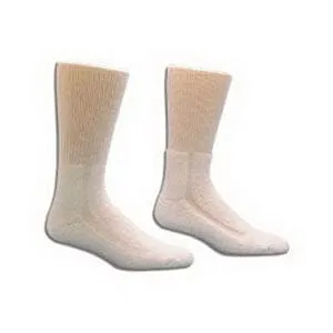 HealthDri™ Foot-Friendly Diabetic Acrylic Socks, White, Latex-Free, Size 10-13