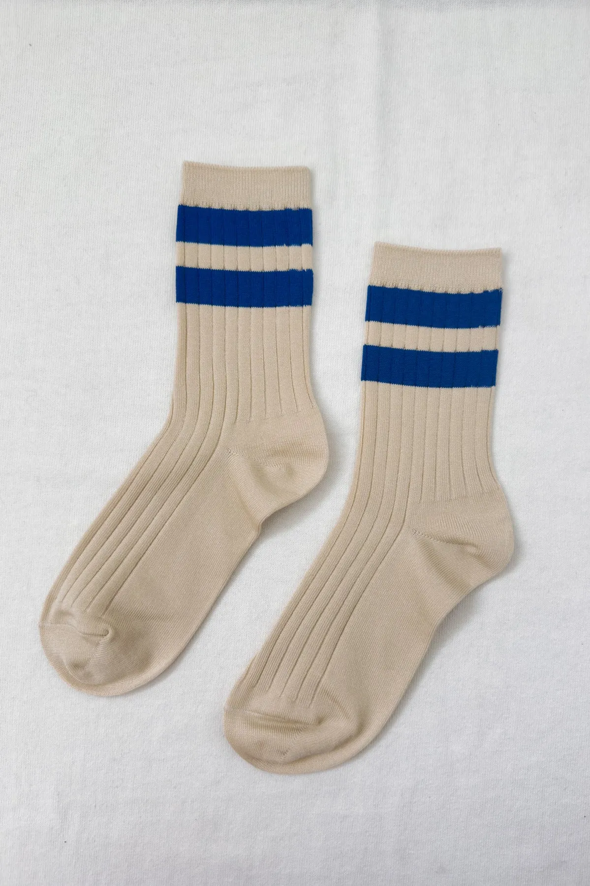 HER VARSITY SOCKS AZURE