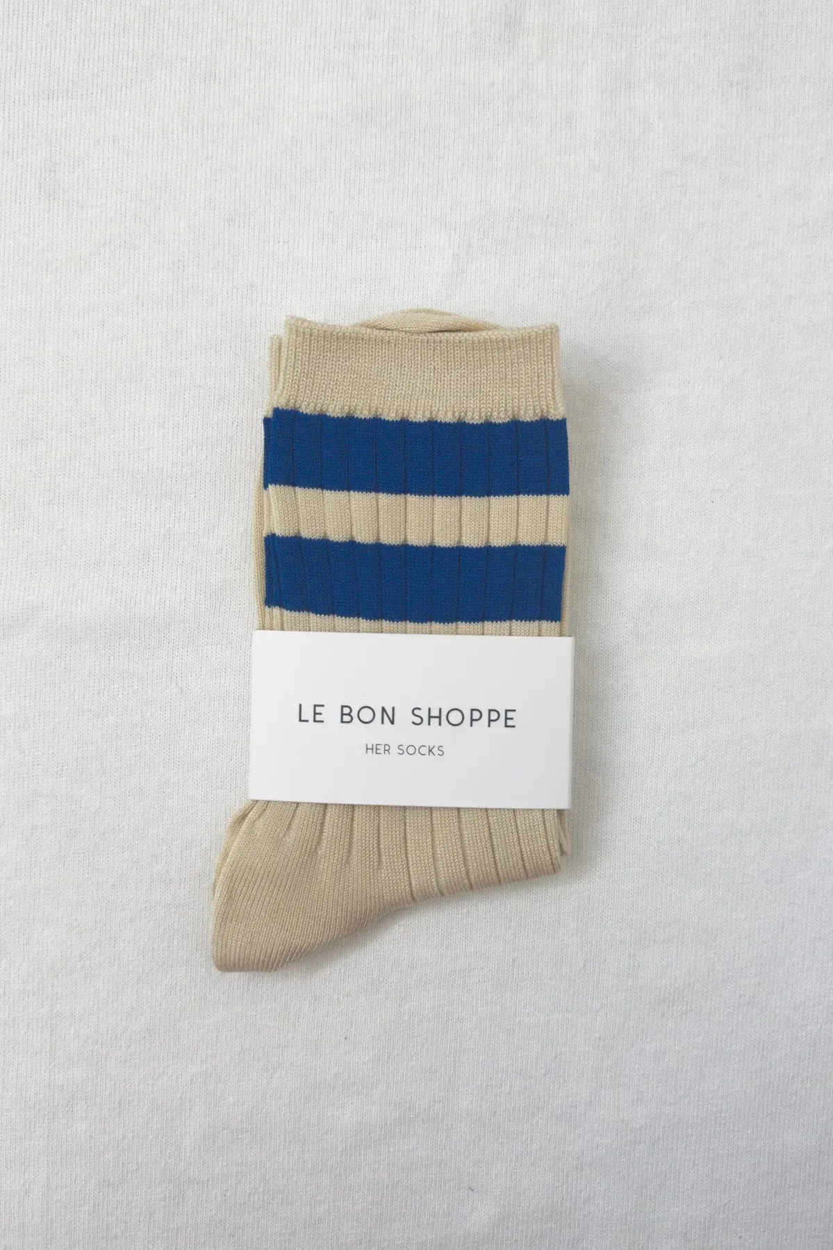 HER VARSITY SOCKS AZURE