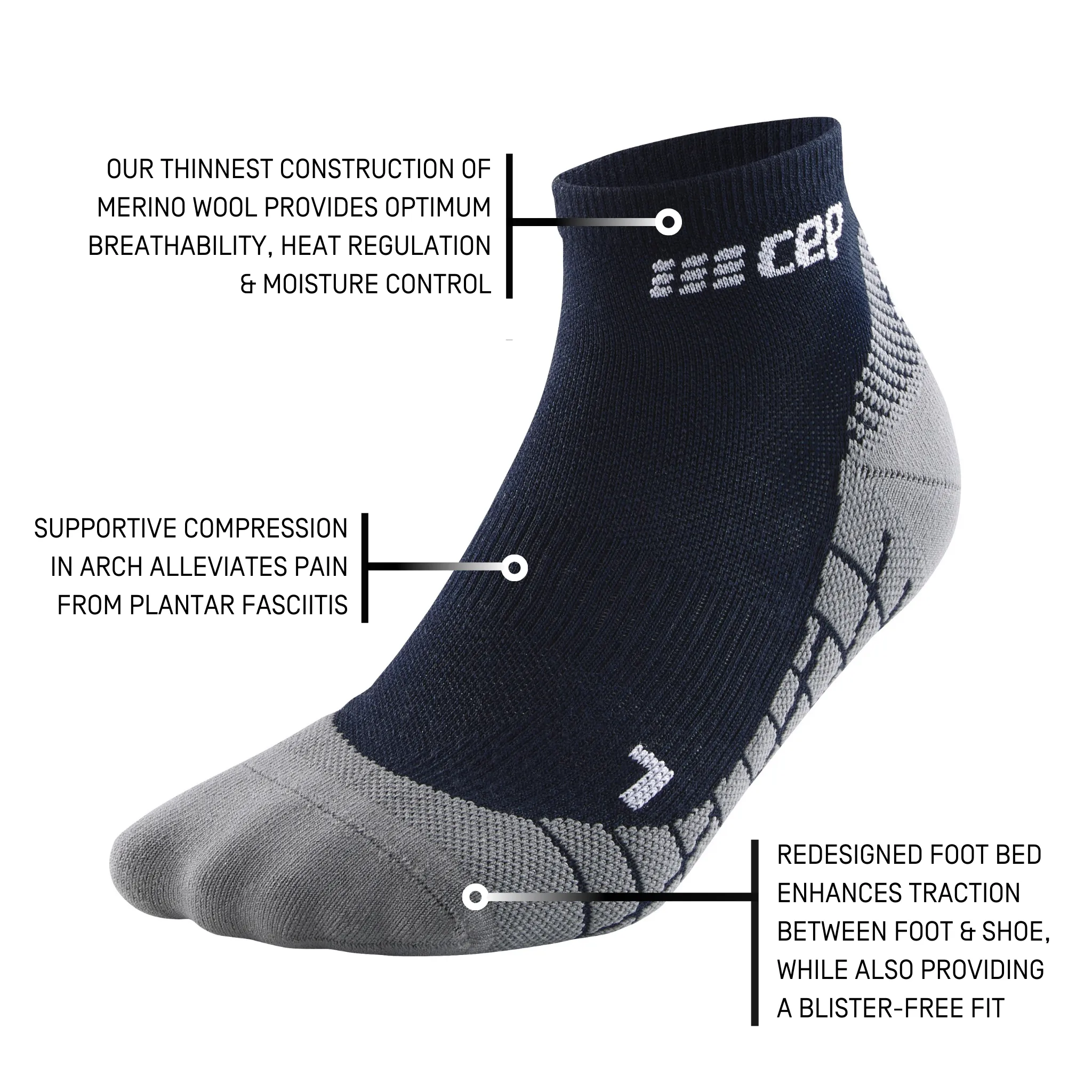Hiking Light Merino Low Cut Socks, Men