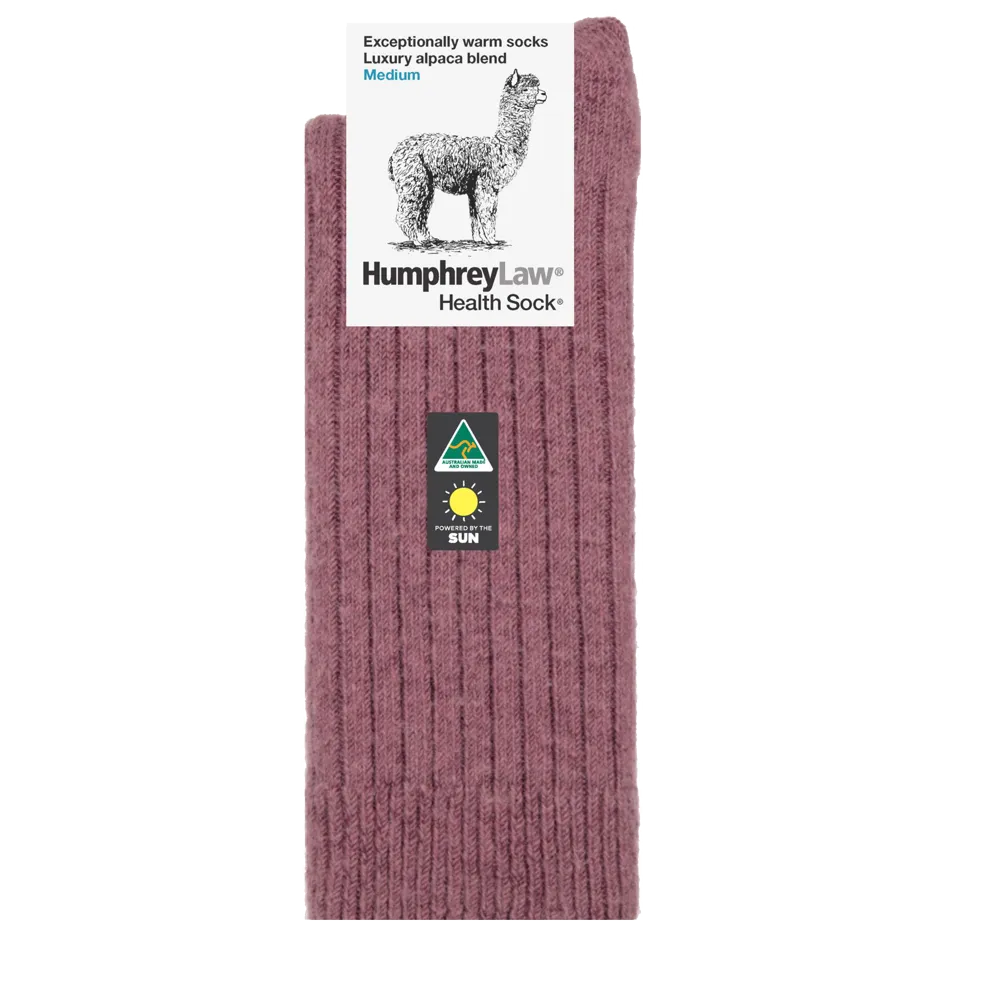 Humphrey Law Alpaca Wool Sock - Old Rose