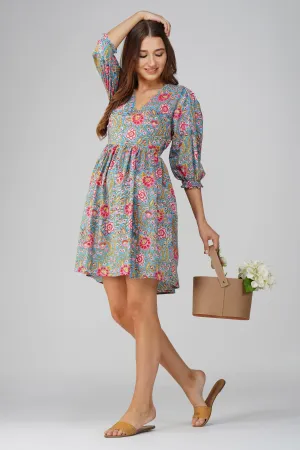 Iris Mini Dress - Blue
