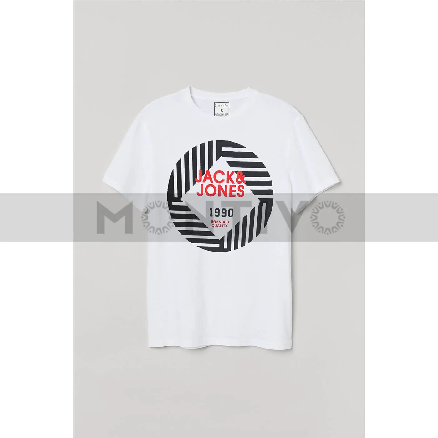 JJ White Printed Graphic Tee