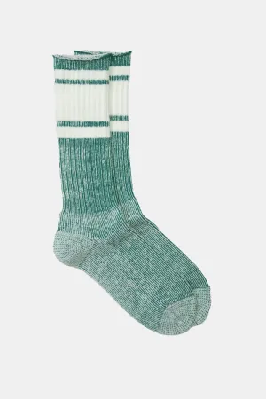Kinari Skater Plating Crew Socks (Moss Green)