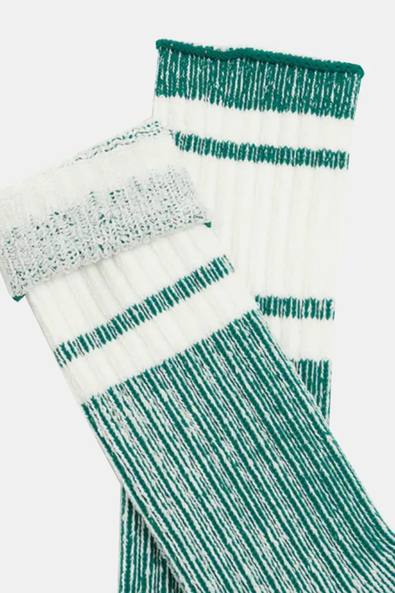 Kinari Skater Plating Crew Socks (Moss Green)