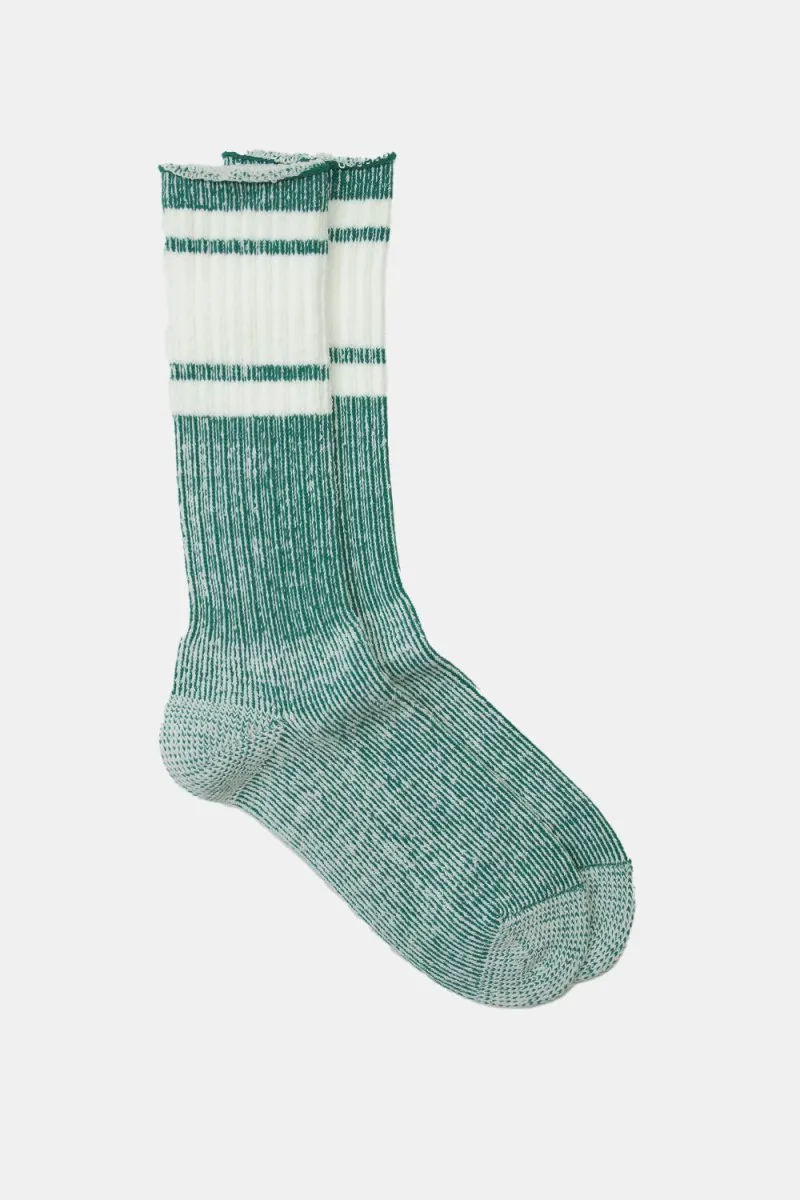 Kinari Skater Plating Crew Socks (Moss Green)