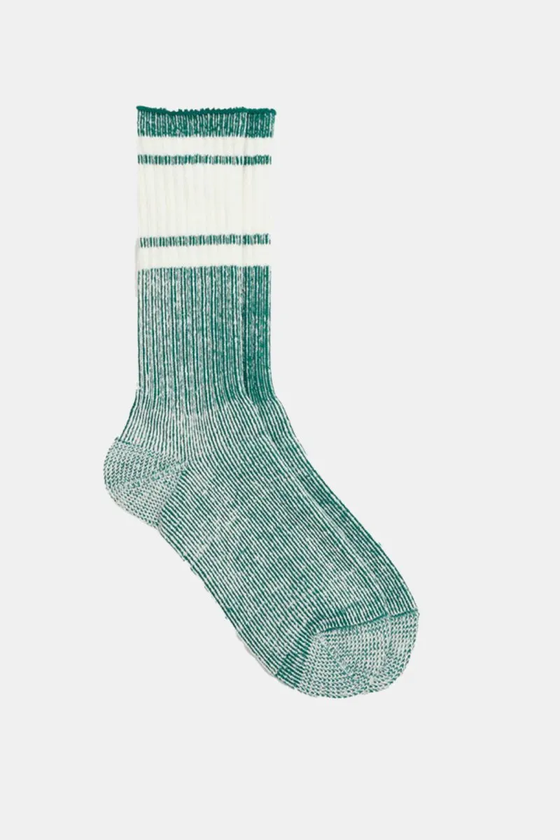 Kinari Skater Plating Crew Socks (Moss Green)