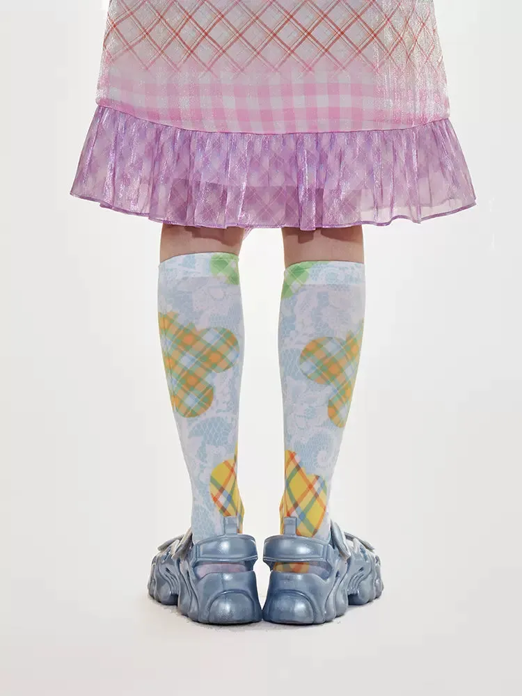 Lace pattern socks【s0000009522】