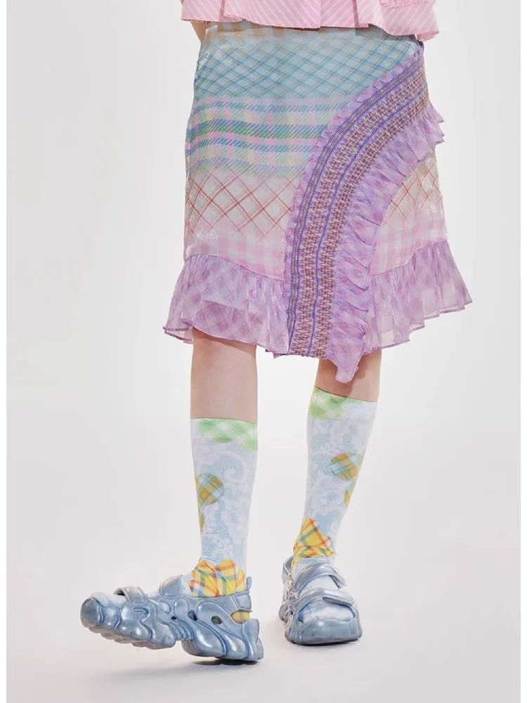Lace pattern socks【s0000009522】