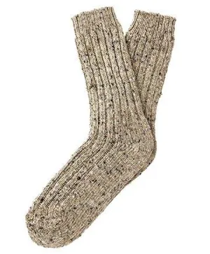 Ladies Bashful Beige Irish Wool Country Socks
