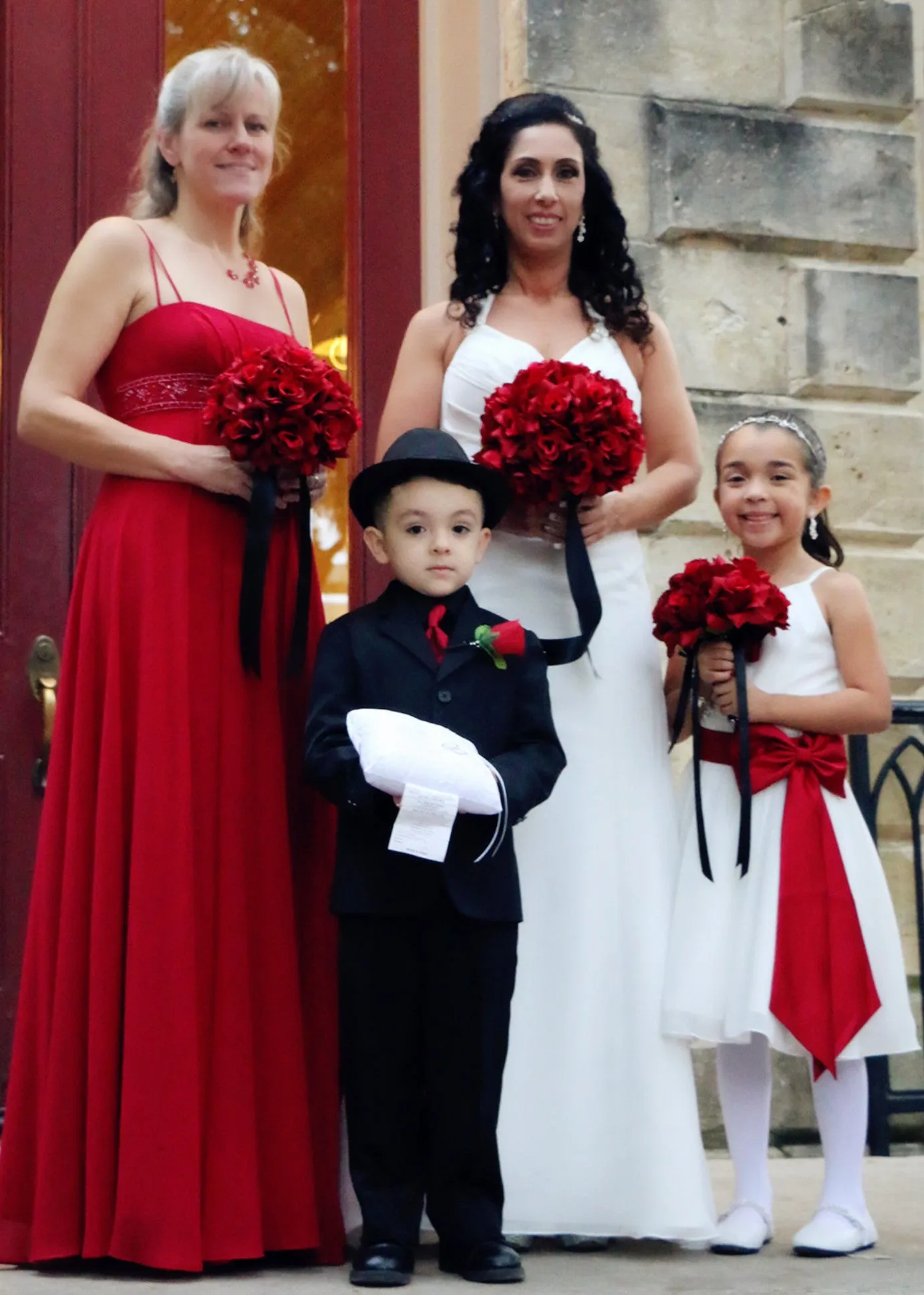 large Bridal Bouquet-Apple Red