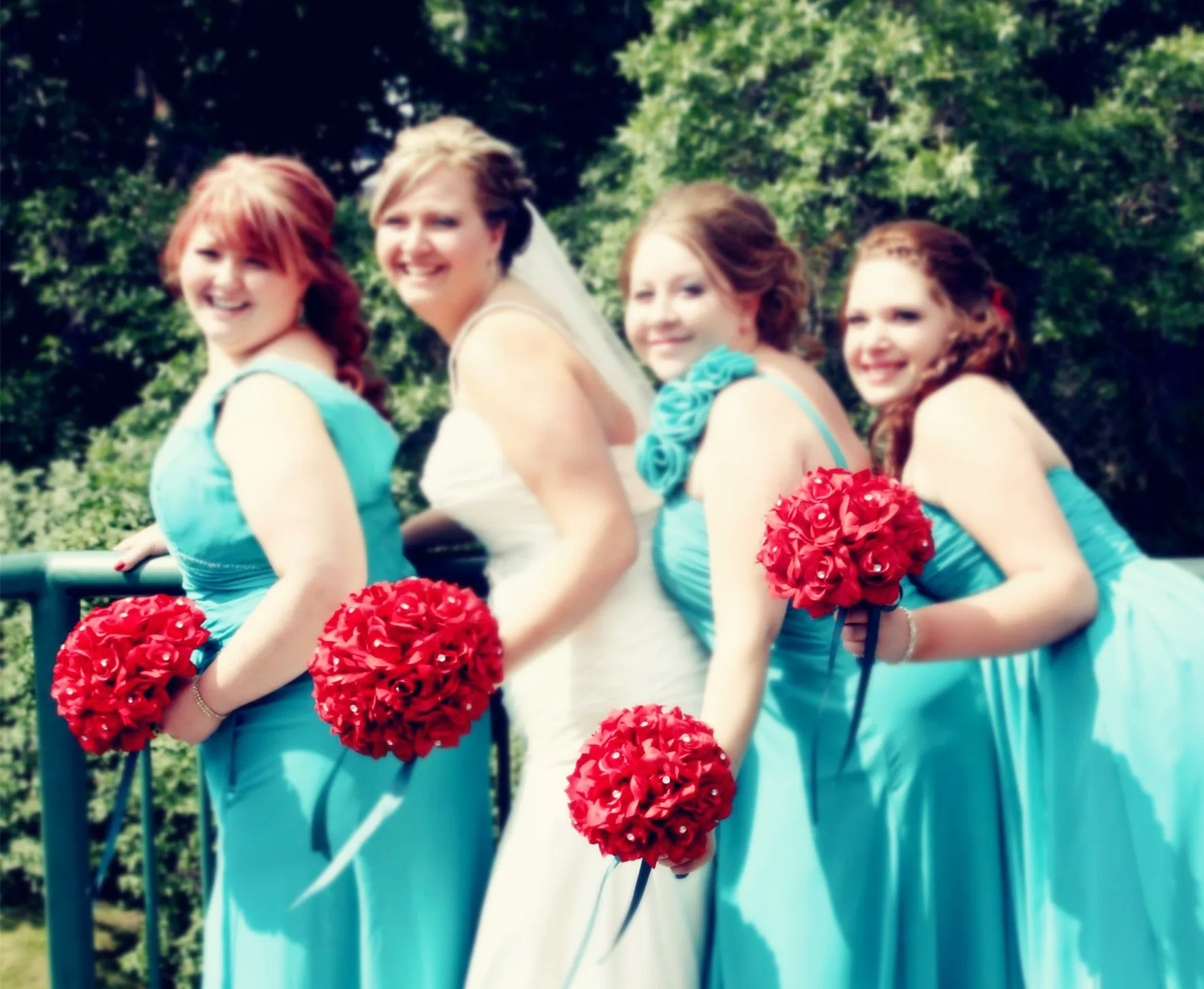 large Bridal Bouquet-Apple Red