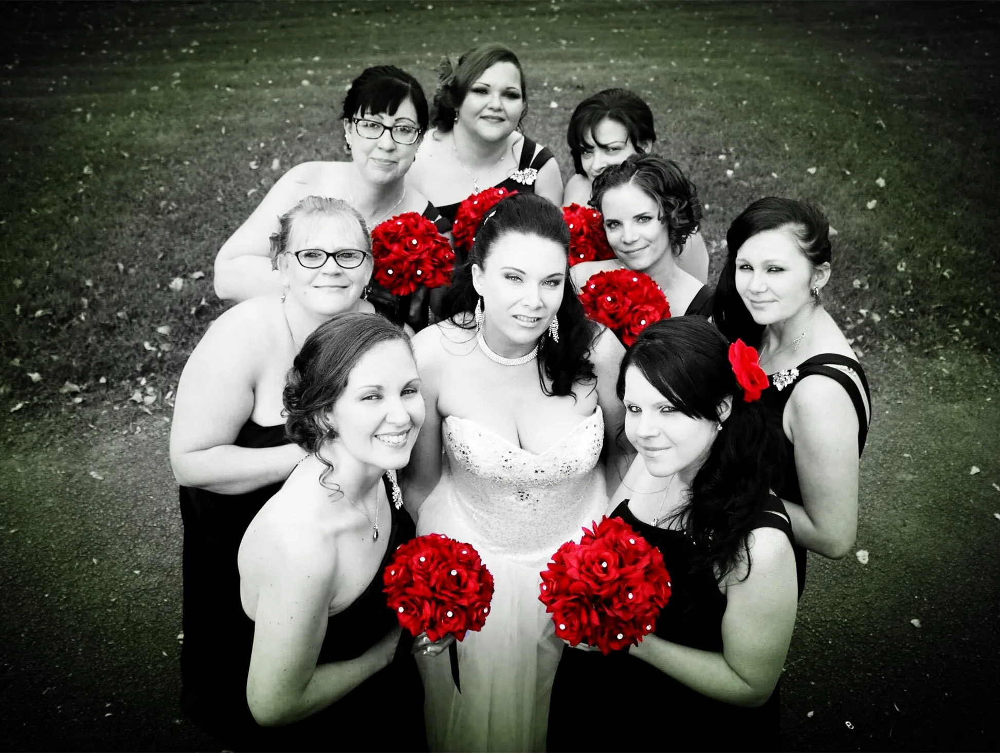 large Bridal Bouquet-Apple Red