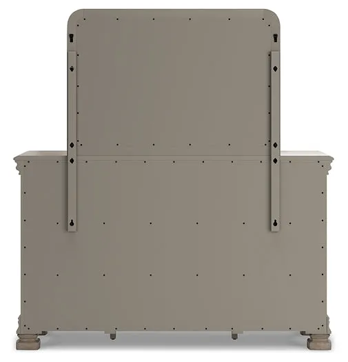 Lexorne King Sleigh Bed with Mirrored Dresser and Nightstand