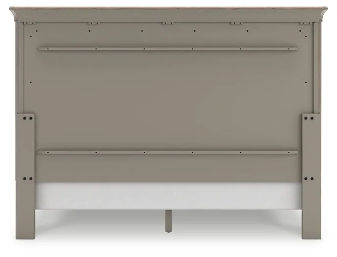 Lexorne King Sleigh Bed with Mirrored Dresser and Nightstand