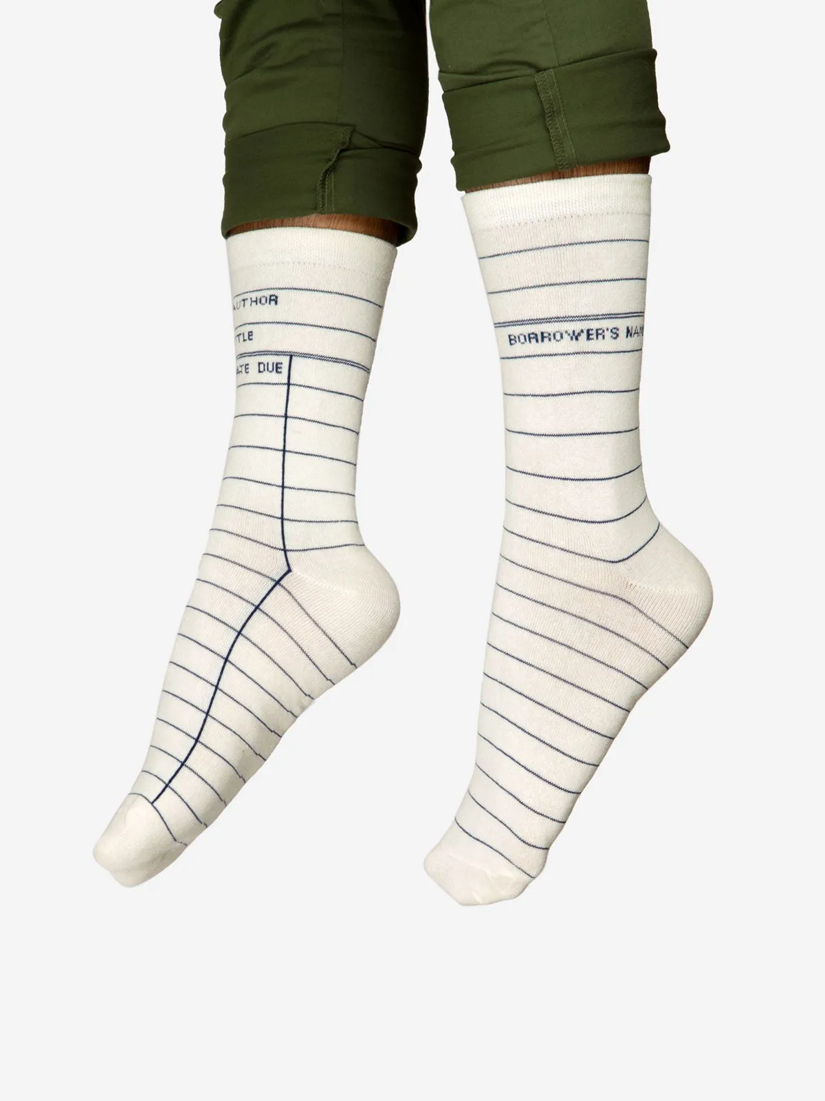 Library Card: White socks