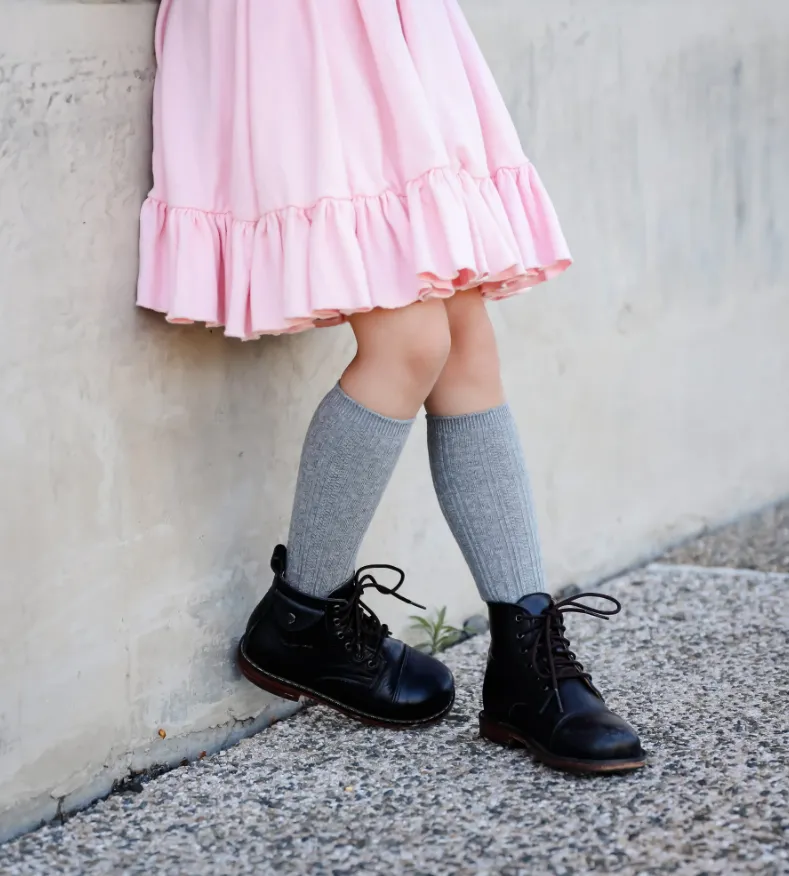 Little Stocking Co  | Knee High Cable Knit Socks 6 Pack ~ Basics & Neutrals