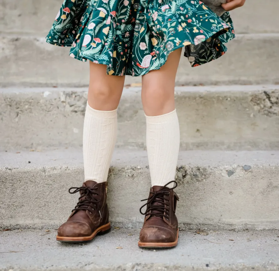 Little Stocking Co  | Knee High Cable Knit Socks 6 Pack ~ Basics & Neutrals