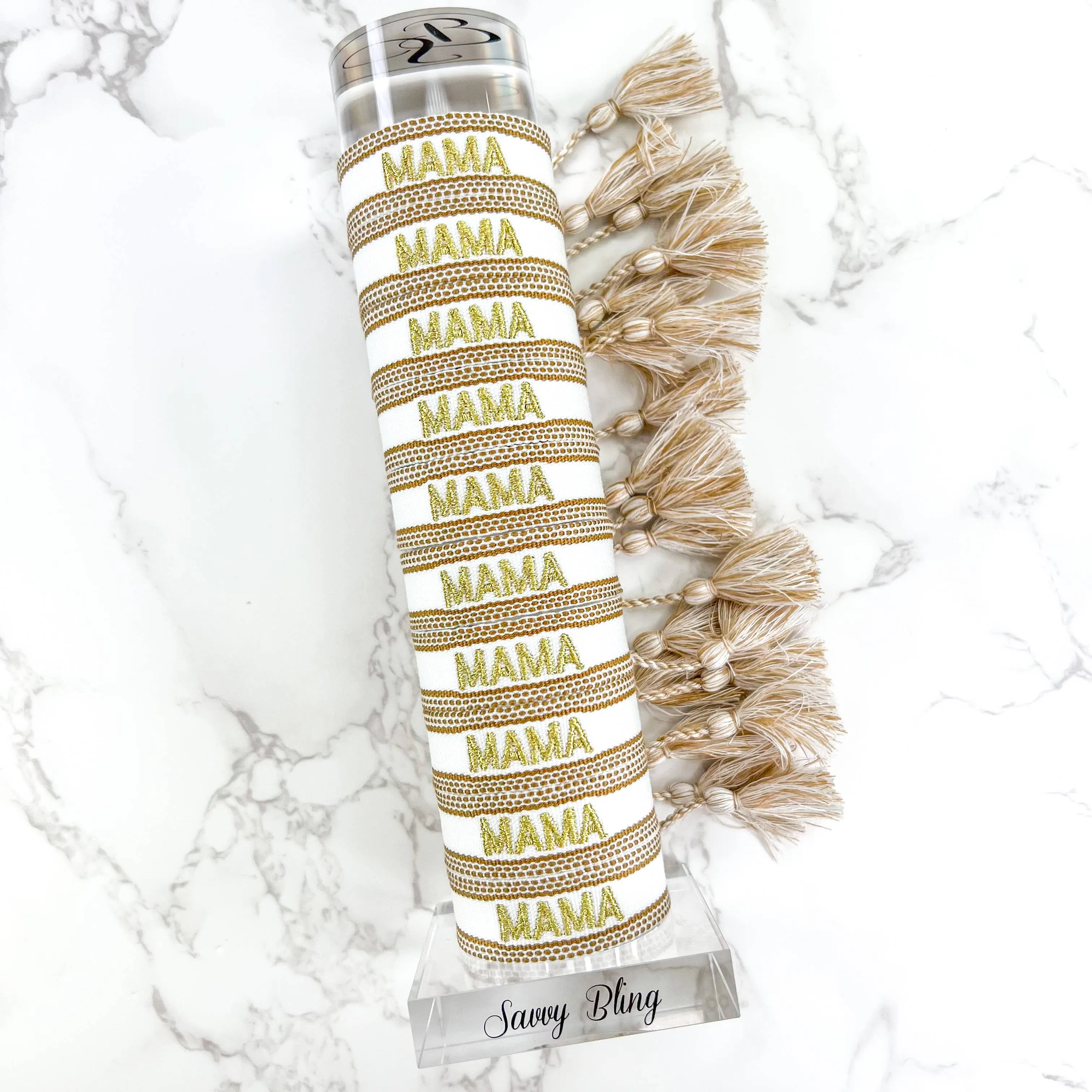 Mama Embroidered Bracelet