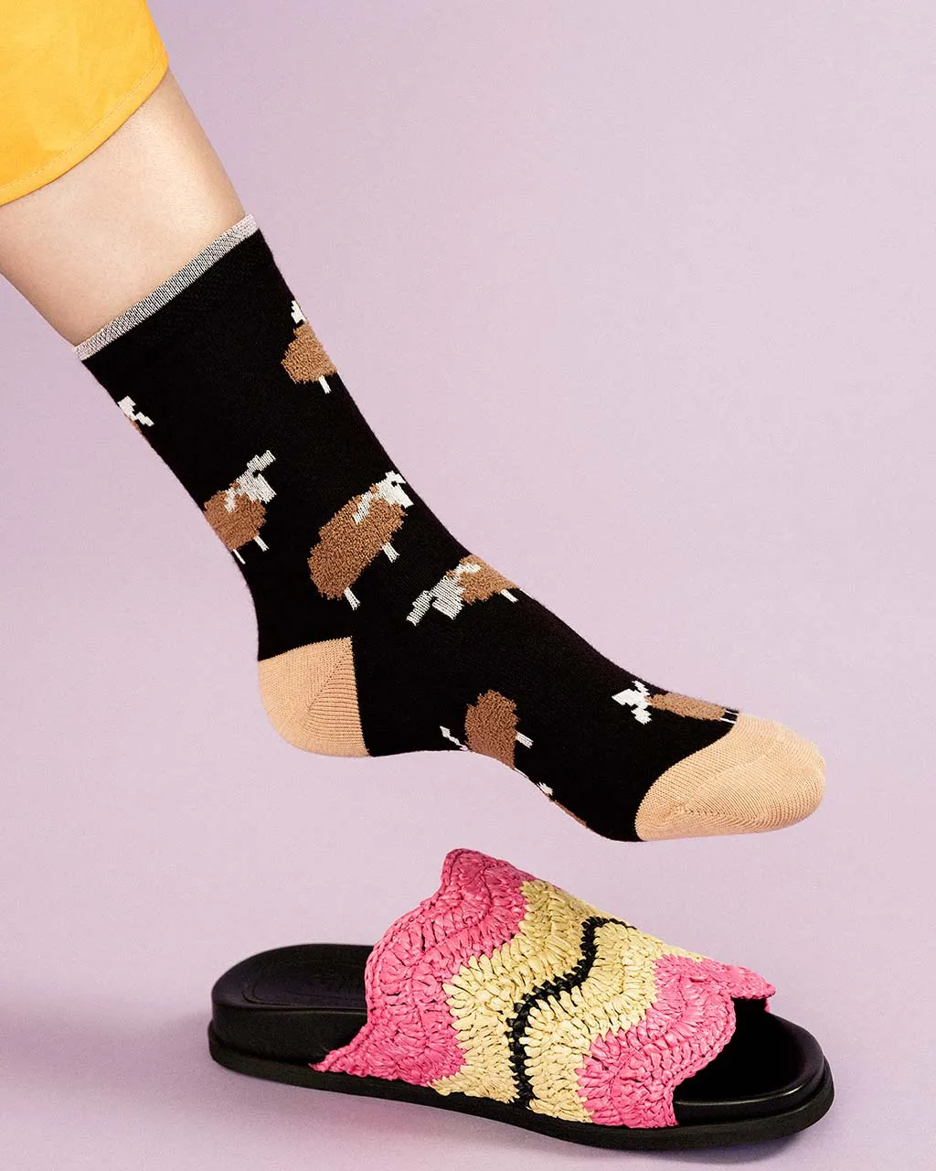 Mary Crew Socks - Black