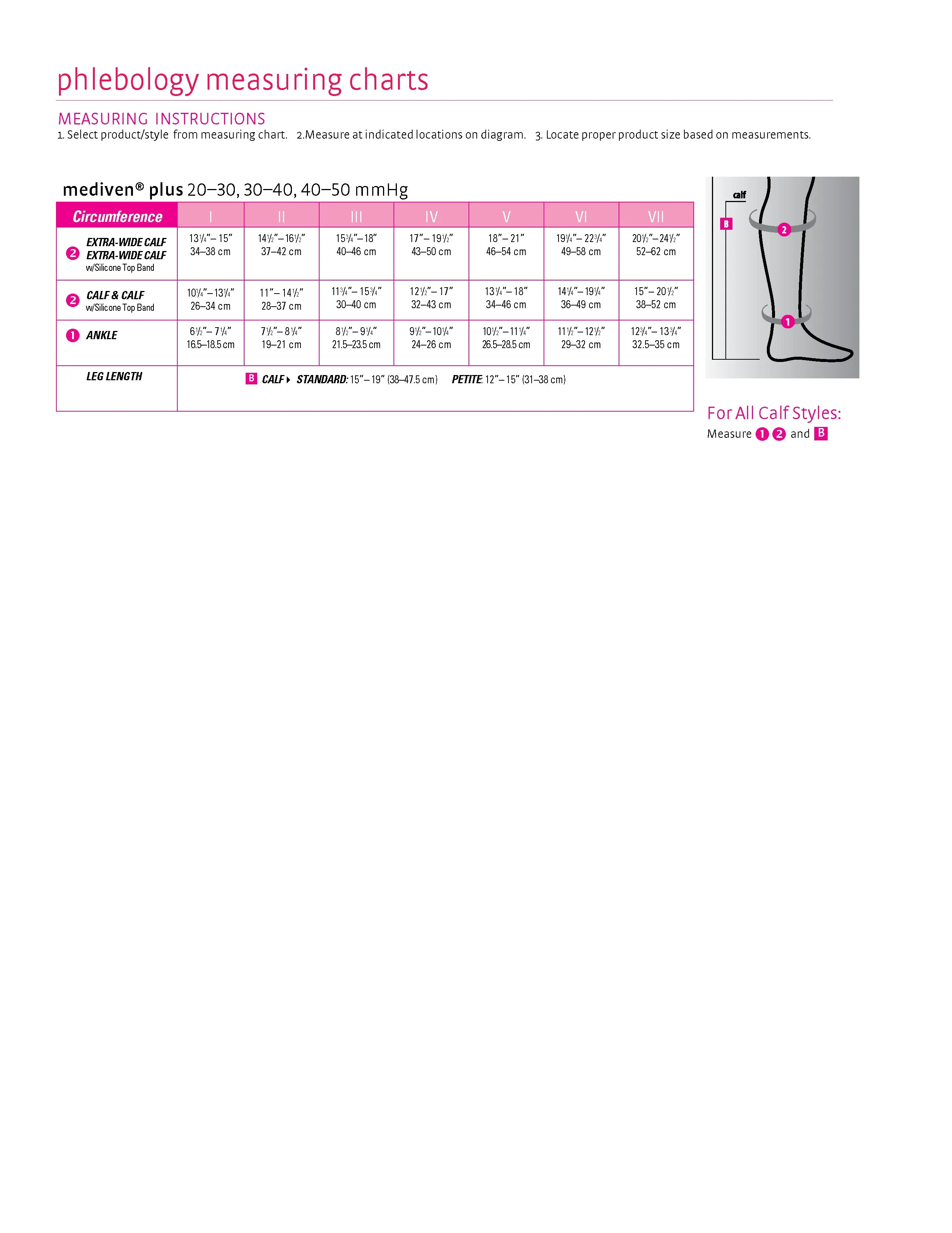 mediven plus 30-40 mmHg calf beaded topband open toe standard