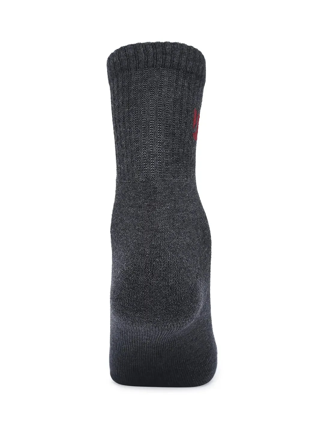 Men White & Anthra Melange Cotton Blend Ankle Length Socks - Pack Of 2 - Underjeans By Spykar