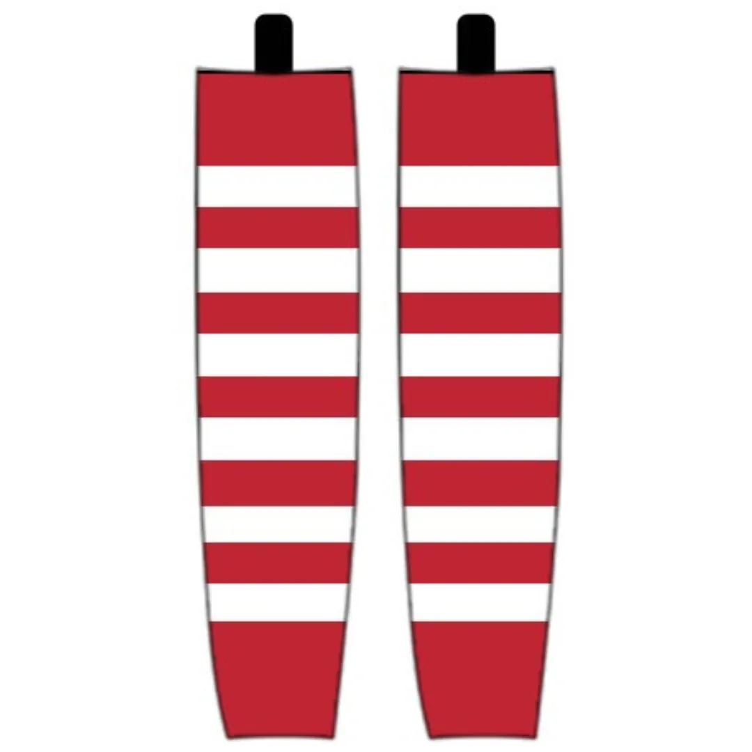 Modelline 1926-27 Detroit Cougars Red Sublimated Mesh Ice Hockey Socks