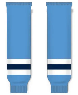 Modelline 1975-76 Pittsburgh Penguins Away Sky Blue Knit Ice Hockey Socks