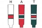 Modelline Halifax Mooseheads Away Red Knit Ice Hockey Socks