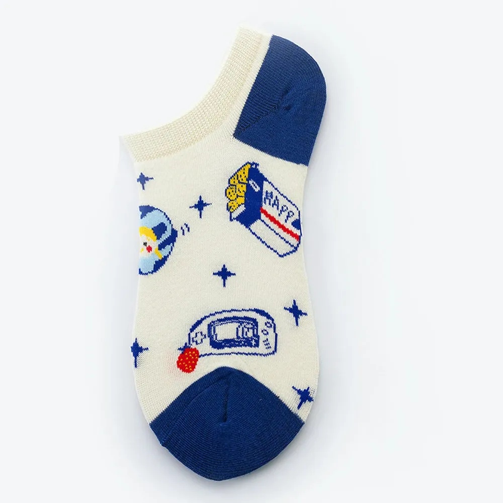 Mox Low Cut Fun Socks Cartoon for Women