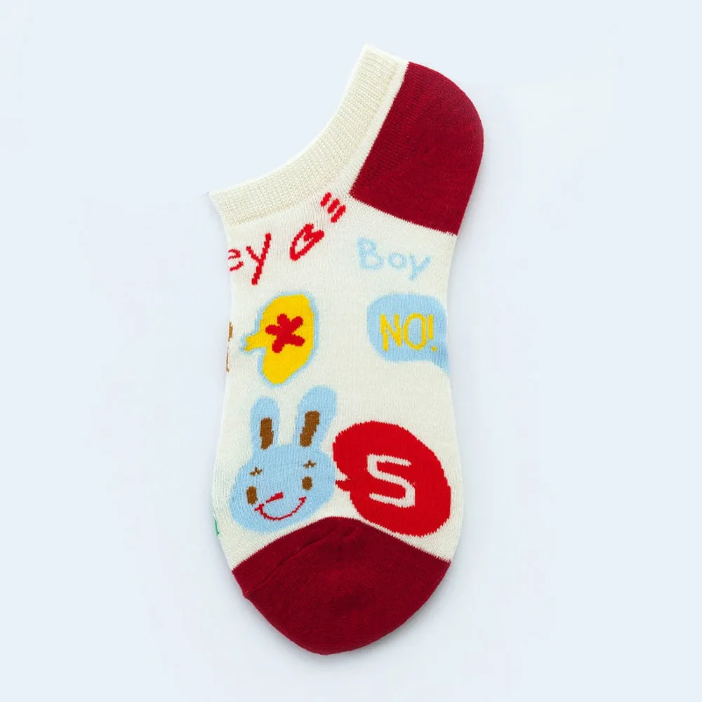 Mox Low Cut Fun Socks Cartoon for Women