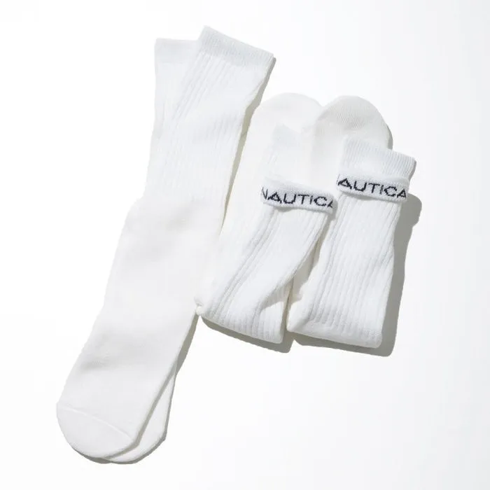 Nautica Jp 3 Pack Socks in White