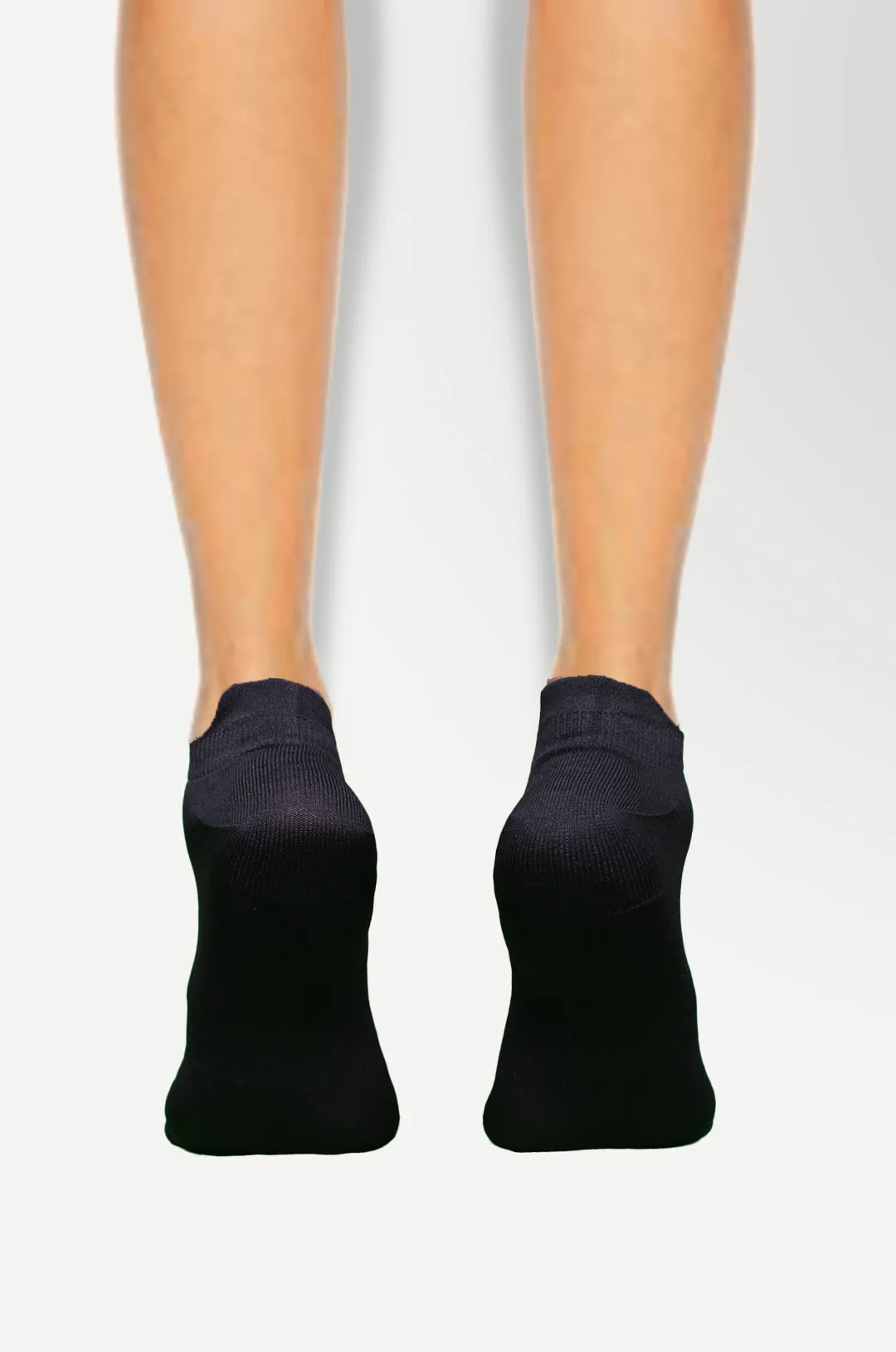 Nylon Low Ankle Socks With Rubber Grip Set - Black