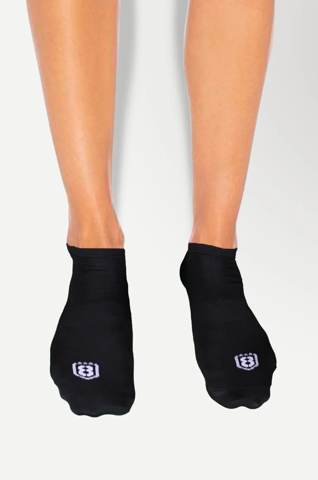 Nylon Low Ankle Socks With Rubber Grip Set - Black