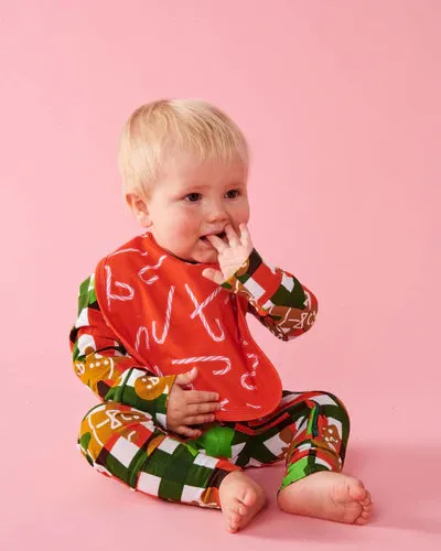 ORGANIC COTTON BIB | Candy Cane