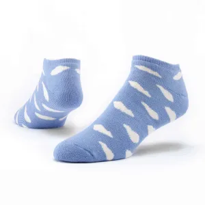Organic Cotton Footie Socks - Blue Clouds