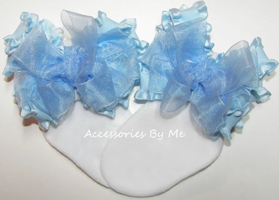 Organza Ruffle Bow Socks