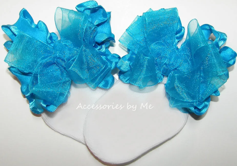 Organza Ruffle Bow Socks
